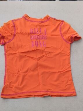 Billabong Kids Orange Rashguard with Pink Accents